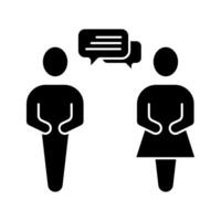 talking concept line icon. Simple element illustration. talking concept outline symbol design. vector