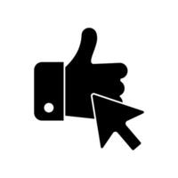 click like concept line icon. Simple element illustration. click like concept outline symbol design. vector