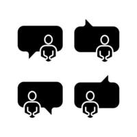 group talk concept line icon. Simple element illustration. group talk concept outline symbol design. vector