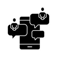 group chat concept line icon. Simple element illustration. group chat concept outline symbol design. vector