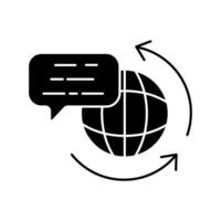 language concept line icon. Simple element illustration. language concept outline symbol design. vector