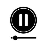 pause concept line icon. Simple element illustration. pause concept outline symbol design. vector