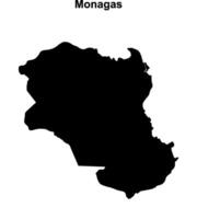 Monagas state blank outline map vector