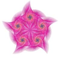 Pink abstract circular fractal shape design vector