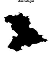 Anzoategui state blank outline map vector