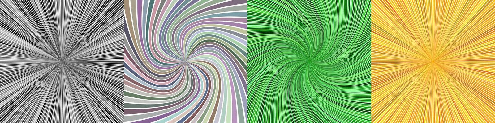 Abstract geometric ray burst background set