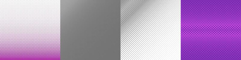 Abstract halftone pattern collection vector