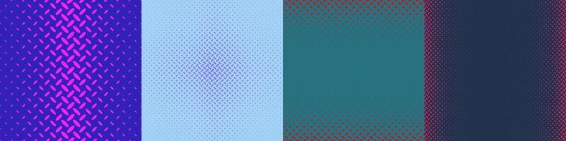 Abstract geometric halftone pattern set vector