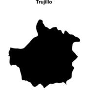Trujillo state blank outline map vector