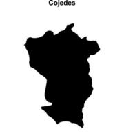 Cojedes state blank outline map vector