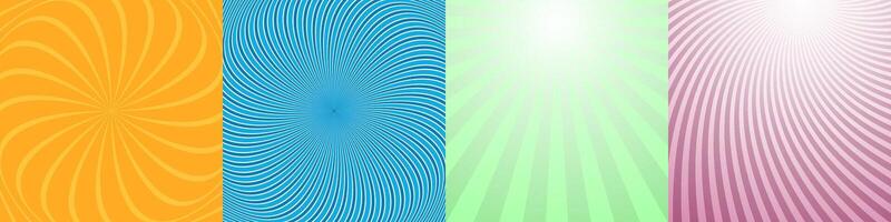 Abstract geometric ray burst background set vector
