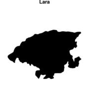 Lara state blank outline map vector