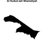 Al Hudud ash Shamaliyah province blank outline map vector