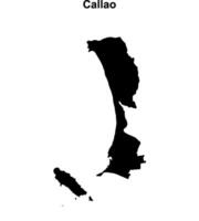 Callao region blank outline map vector