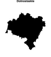 Dolnoslaskie province blank outline map vector