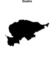 Guaira department blank outline map vector
