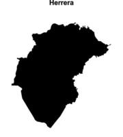 Herrera province blank outline map vector