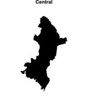 Central department blank outline map vector