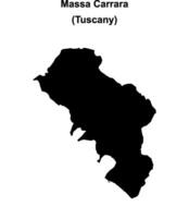 Massa Carrara province outline map vector
