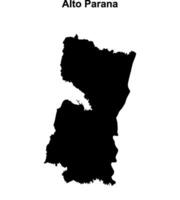 Alto Parana department blank outline map vector