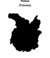 Pistoia province outline map vector