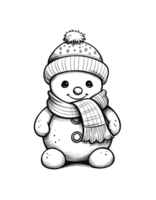 SNOWMAN DRAWING WITHOUT BACKGROUND png