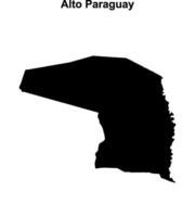 Alto Paraguay department blank outline map vector
