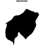 Asuncion department blank outline map vector
