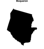Boqueron department blank outline map vector