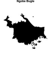 Ngobe Bugle province blank outline map vector