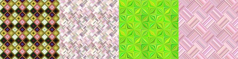 Seamless color geometric pattern set vector