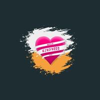 World Kindness Day, with a love icon design on spray paint on a black background vector