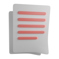 3d illustration of two documents , It can use for web or apps and many more purpose. png