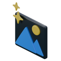 3d illustration of image prompt, technology 3d elements, rendering. it can be used for any purpose. png