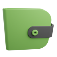 3d illustration of green wallet , It can use for web or apps and many more purpose. png