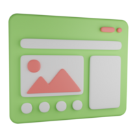3d illustration of content, It can use for web or apps and many more purpose. png