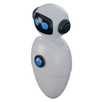 3d illustration of ai white robot , intelligence robot technology 3d elements, rendering. it can be used for any purpose. png