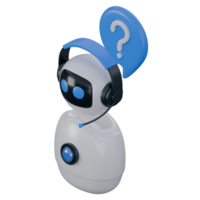 3d illustration of virtual assistant,smart robot, technology 3d elements, rendering. it can be used for any purpose. png