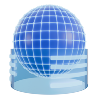 3d illustration of the world with hologram around it, 3d elements, rendering. it can be used for any purpose. png
