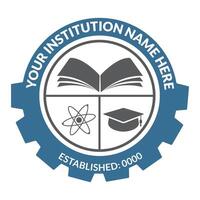 Logo design template for school and science education vector