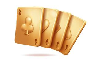 Cards flat style isolated on white. gambling object concept for your design work, presentation, website or others. vector
