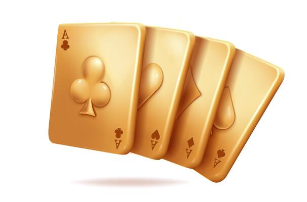 Cards flat style isolated on white. gambling object concept for your design work, presentation, website or others.