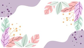 leaf background with soft colors vector