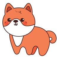 hand drawing cartoon puppy. cute animal drawing, doodle vector