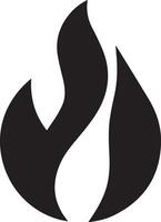 Fire silhouette icon for multipurpose used vector