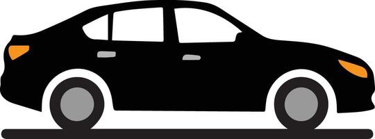 Private car silhouette for multipurpose use vector
