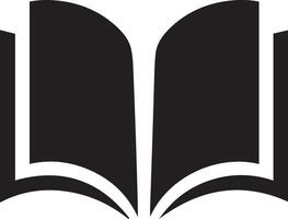 open book silhouette for multipurpose use vector