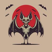 Illustration of bat monster character vector