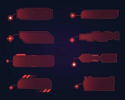 Futuristic Sci-Fi HUD User Interface Text Boxes and Callouts Set vector