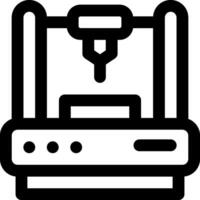 A black and white icon of a machine vector